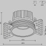 Встраиваемый светильник MAYTONI ROUND DL058-12W2,7K-TRS-W